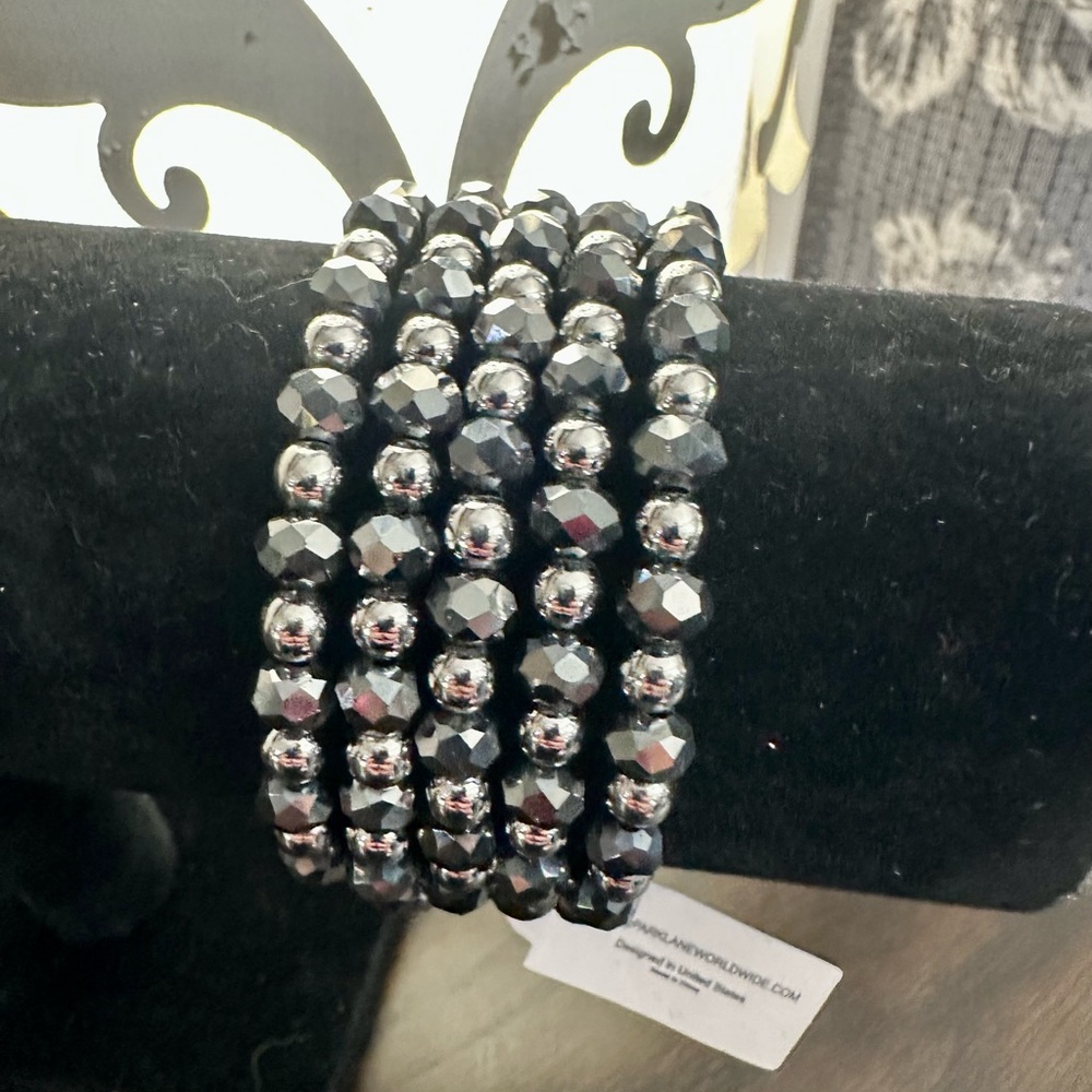 Park Lane Denali Black and Silver Beaded Bracelet